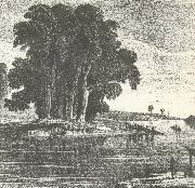 william r clark charles sturt den australiska utorskningens fader upptackte darlingfloden 1828 och foljde den nedstroms till dess sammanflode med murtay floden. oil painting